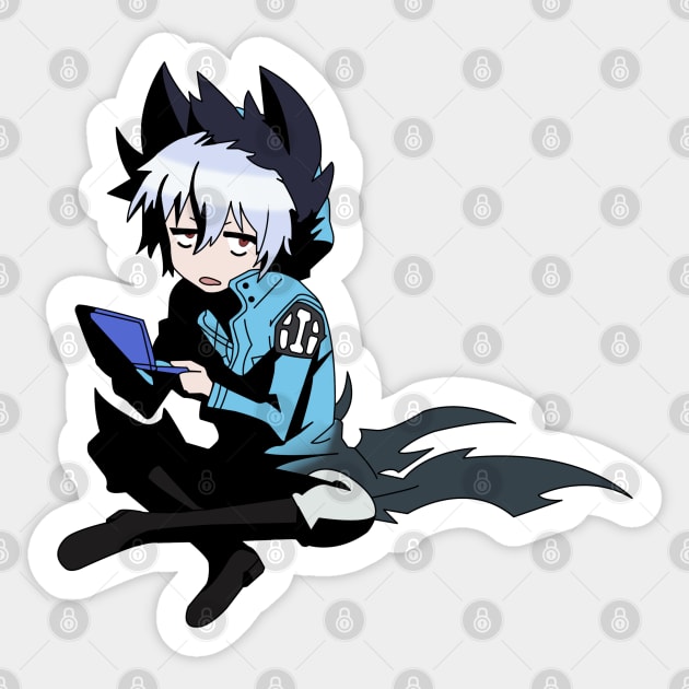 Servamp Kuro Sleepy Ash Vampire Sit Sticker by oneskyoneland